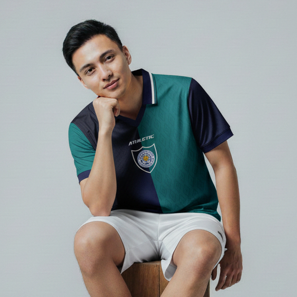 ATHLETIC SPORTWEAR - Jersey Vintage Bola Fantasy Leicester City Away 1995 Fullprinting Casual - Atas