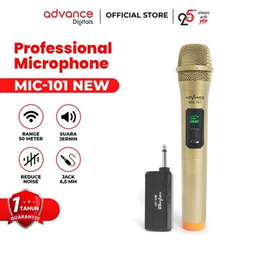 Advance Microphone Wireless Frekuensi UHF MIC-101