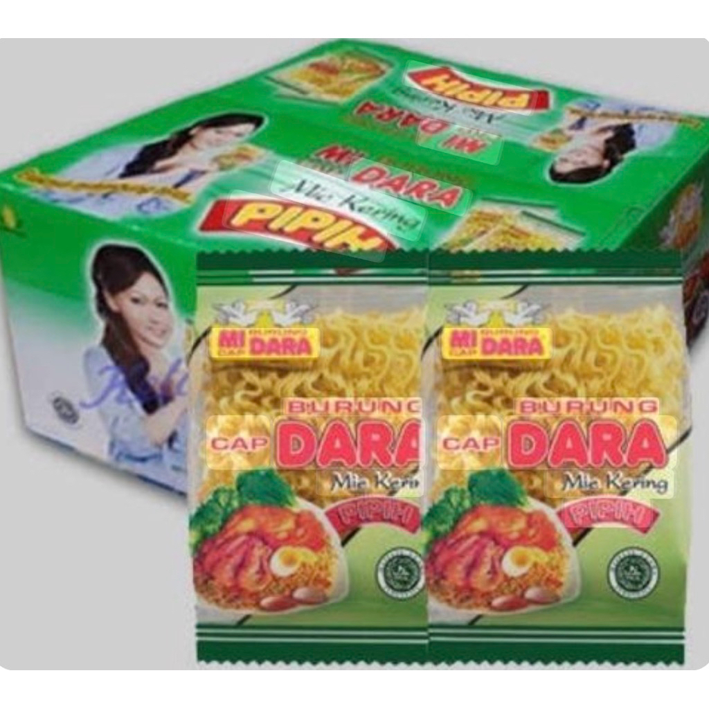 Mie Burung Dara Hijau (Pipih)