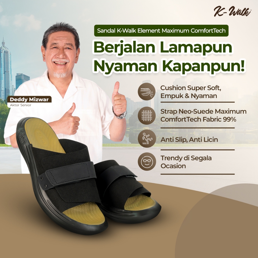 Sandal Terapi K-Walk Element Original Sandal Kesehatan Kewok Pria Wanita