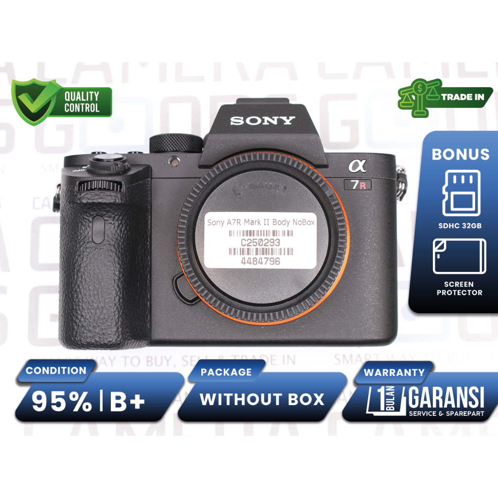 Kamera Sony A7R Mark II Mirrorless Full Frame Body Only Second Bekas Grade B+ / Alpha A7RII - C25029