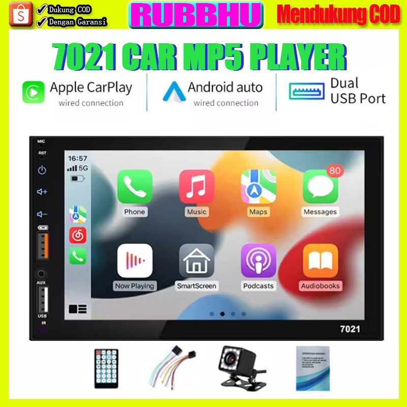 7021 7 Inch Head Unit Double DIN Android Bluetooth Audio Car MP5 Player In Touch Screen Radio