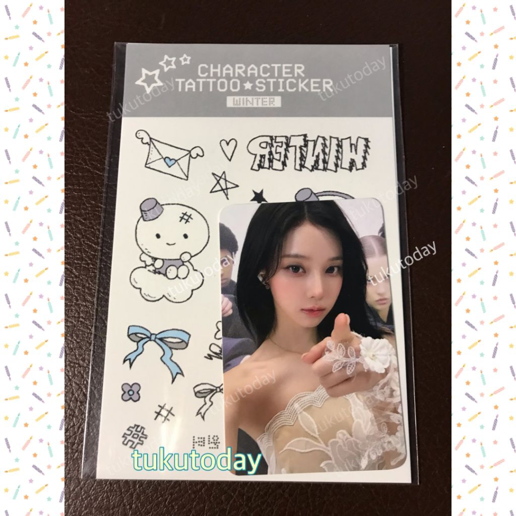 [NEW ARRIVAL] READY STOCK Official aespa Tattoo Sticker & PC WINTER •SYNK aeXIS LINE MD•