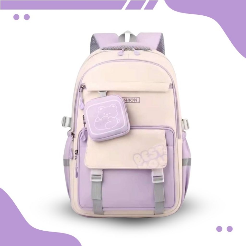BEST YOU- Tas Ransel Punggung Tas Ransel Best You 6 Warna dengan Banyak Bundling Tas Ransel Sekolah 