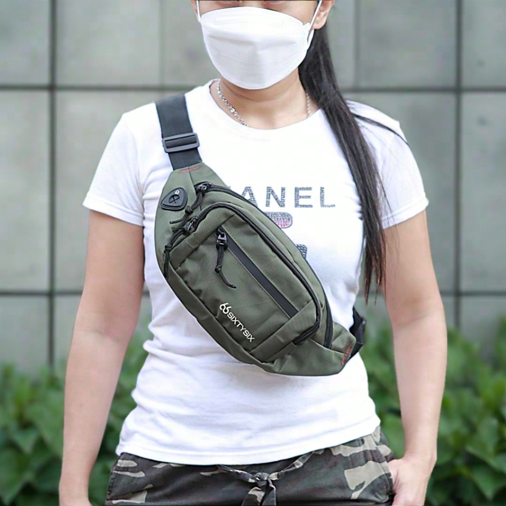 SixtySix Bag - SS - 06 - Waistbag Pria Minimalis -Waterproof Tas Selempang