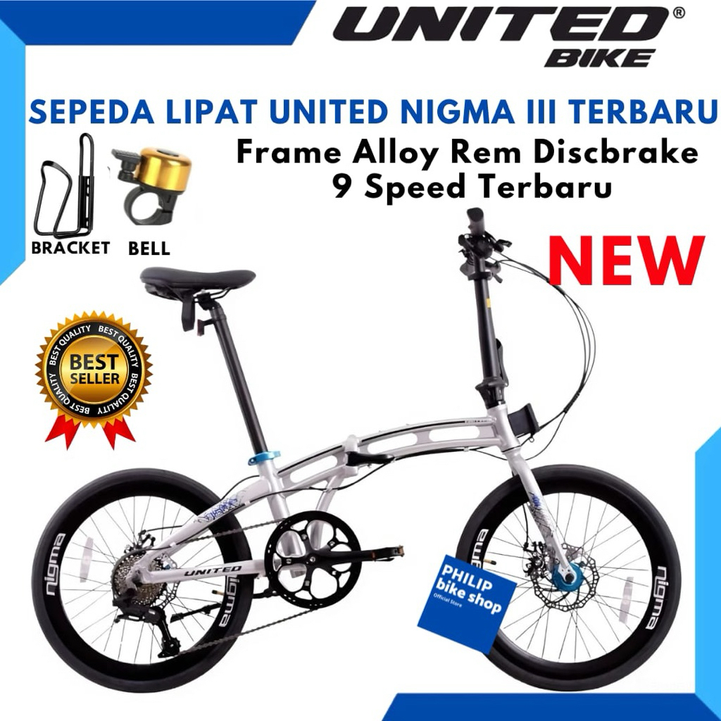 Sepeda Lipat 20 Folding Bike United Nigma III Terbaru