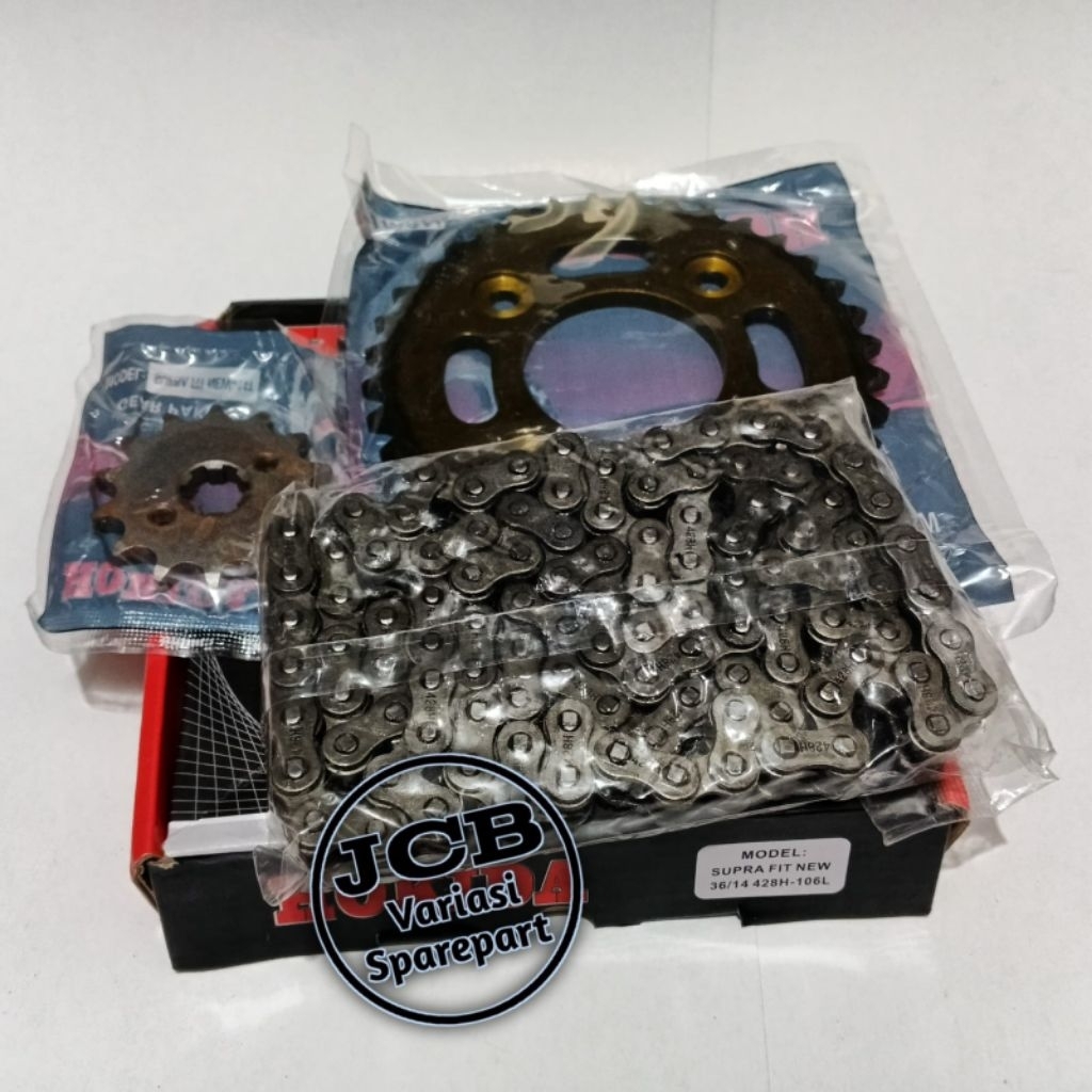 gear set Supra Fit New 428h 36t 35t/ gir set Supra Fit New 36t 35t