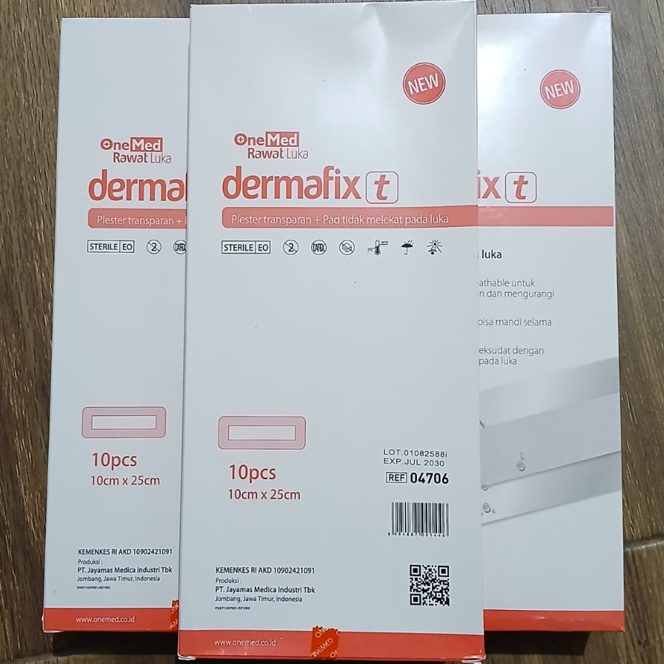 Dermafix  T Plester Sesar Anti Air 10x25 cm /  Plester Luka Pasca Sesar (BOX)