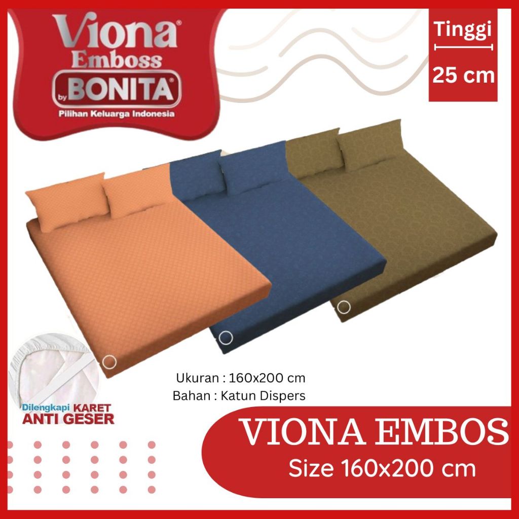 SM Sprei Bonita Viona Embos Queen B2 160x200cm