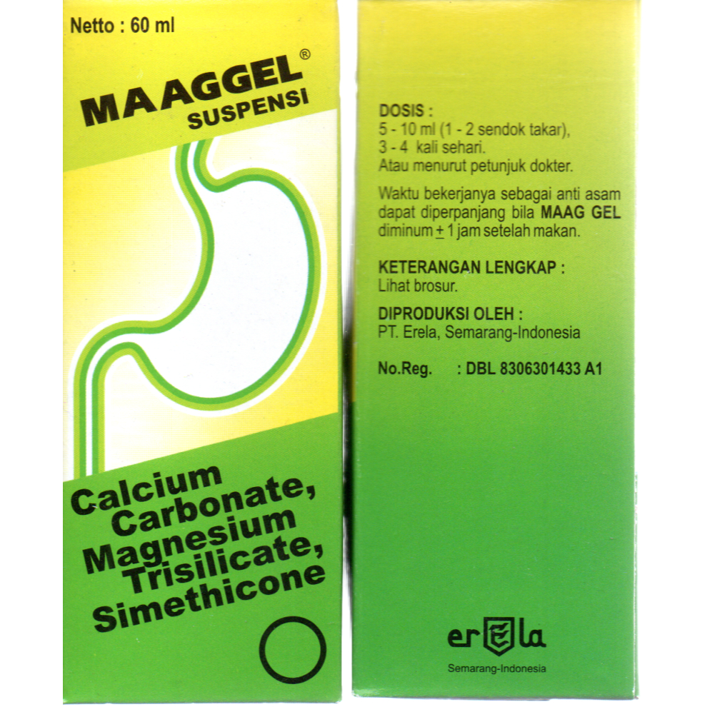 ERELA - MAAGGEL SUSPENSI 60 ML OBAT MAAG SUSPENSI