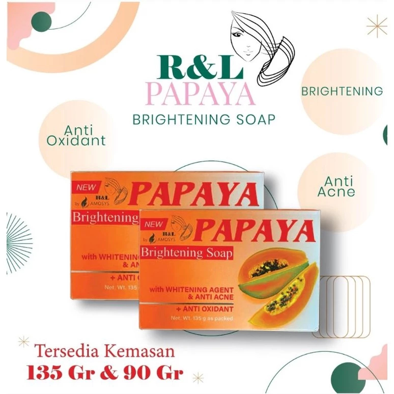 LADY LOOK | R&L RNL Sabun Papaya Brightening Soap 135gr By PT.Amosys