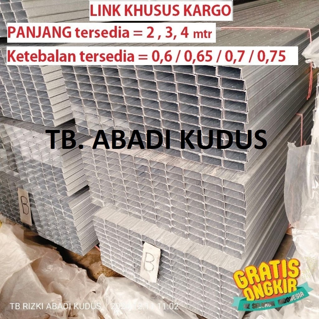 USUK BAJA RINGAN TRUSS 0,60 / 0,65 / 0,70 / 0,75 mm KANAL C Panjang FULL 2 Mtr 3 mt 4 Meter TERMURAH