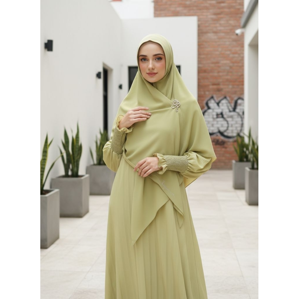 set syari ceruty plisket premium original Rayna