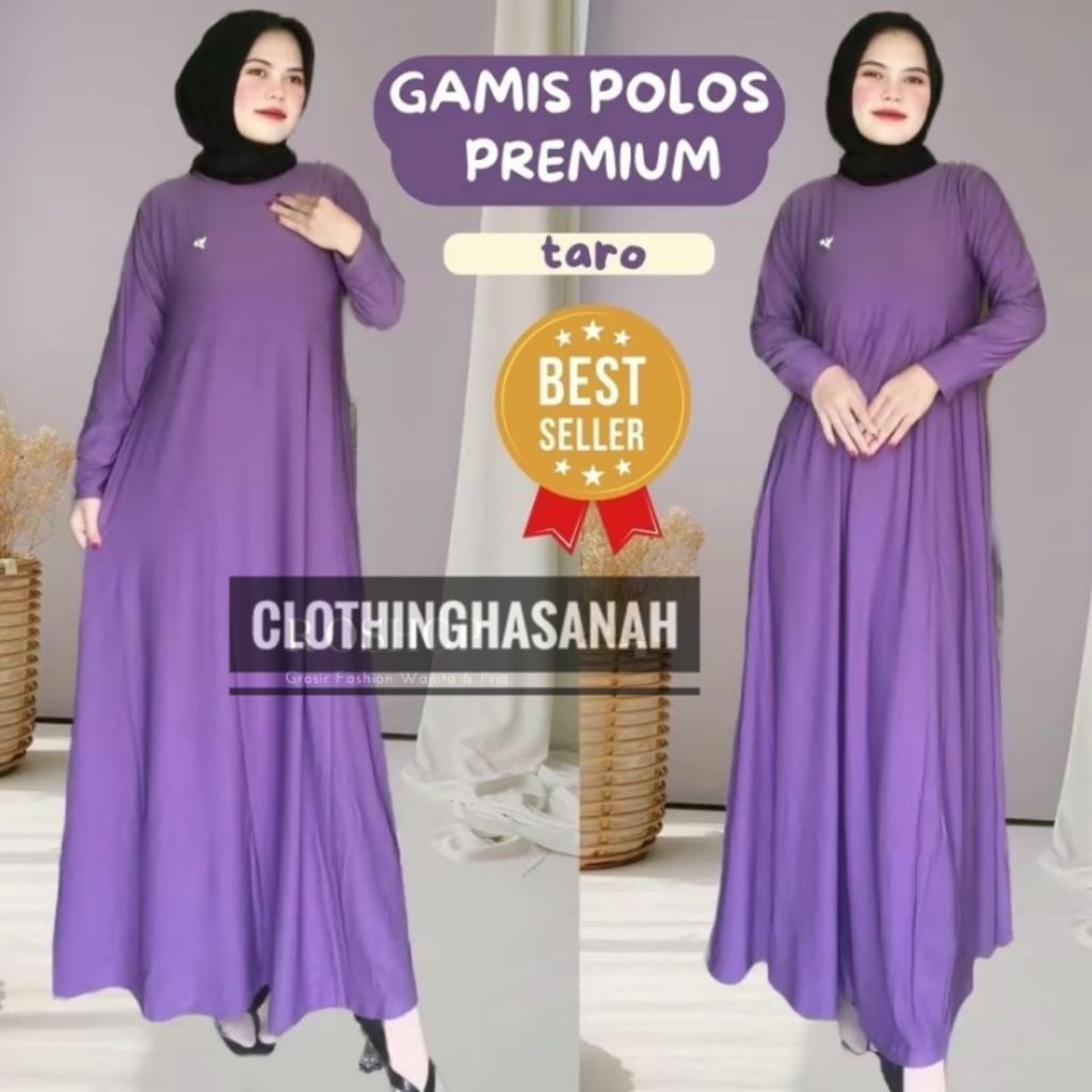 GROSIR GAMIS JERSEY POLOS JUMBO XXXL / BIG SIZE TERMURAH Terlaris Dress Polos Fashion Muslim premium