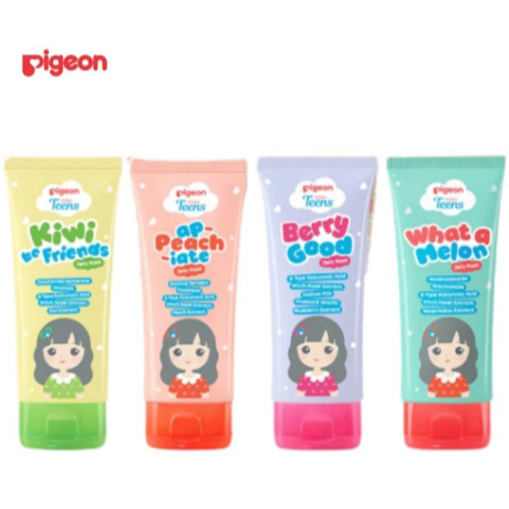 Pigeon Teens Jelly Mask Series | Masker Wajah Remaja Segar & Lembap dengan Aroma Buah (Melon, Kiwi, 