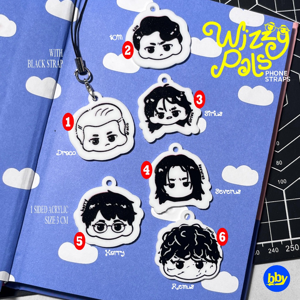 Phone Strap Charm Harry Potter Draco Malfoy Acrylic Keychain Fanmerch unofficial by bibyol