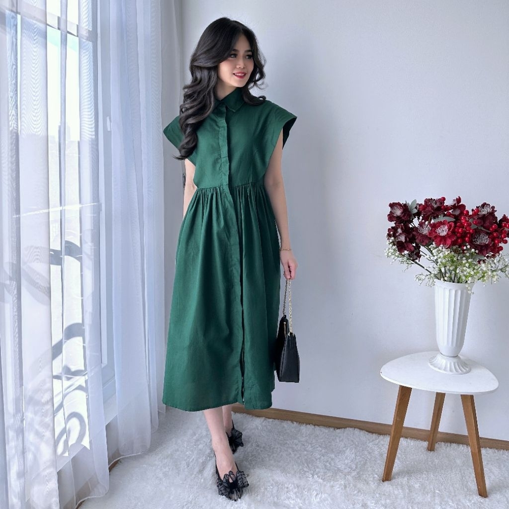 SHANON DRESS | Christmas Dress | Green Dress | Red Dress | Korean Clothing | Korean Style | Korean L