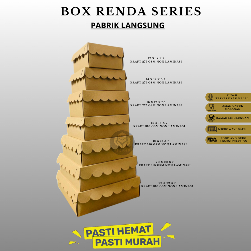Dus Nasi 16x16 Dus Catering Snack Box Dus 16x16 (BAR69K3)