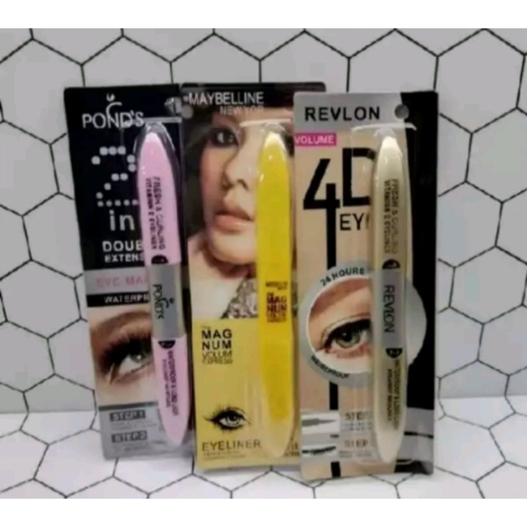 Maskara Eyeliner Waterproof 2in1