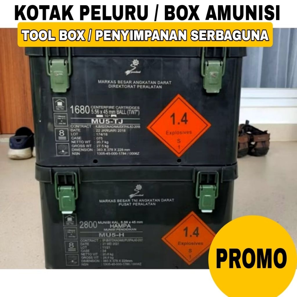 KOTAK PELURU / BOX AMUNISI / TOOL BOX SERBAGUNA MULTIFUNGSI