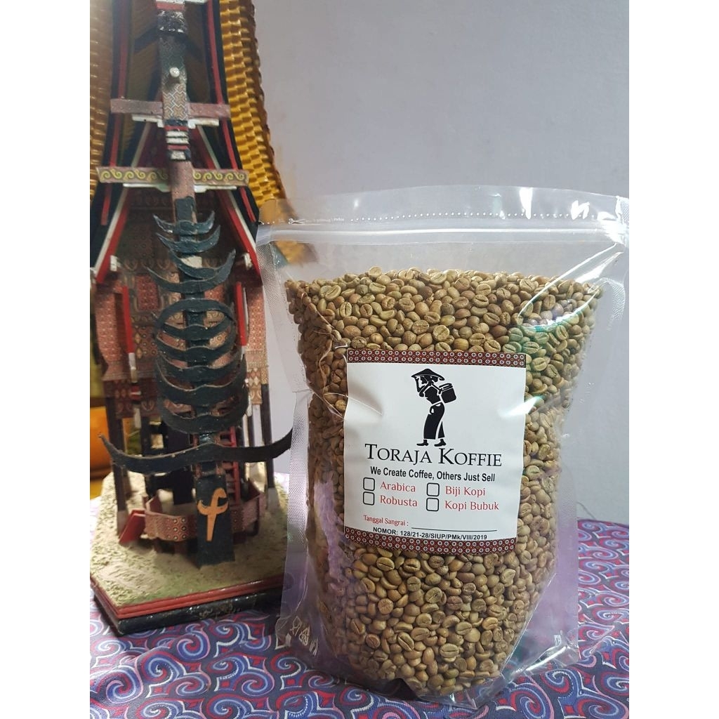 Kopi Robusta Toraja Green Bean Kopi Biji Mentah 1kg