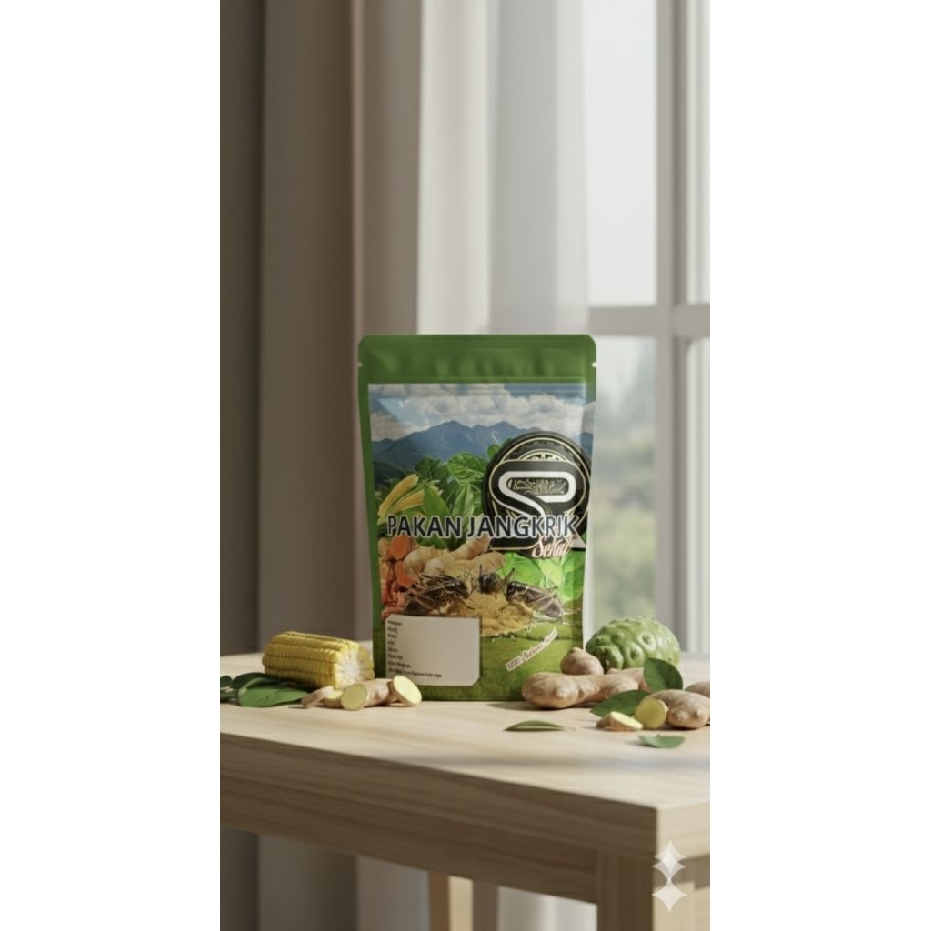 100Gr PAKAN JANGKRIK SEHAT REMPAH DAN SAYUR SAYURAN KERING
