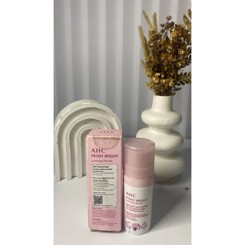 [New Exp 10/27] AHC Peony Bright Luminous Serum 10ml | Mencerahkan Wajah | Glow Cerah Merata