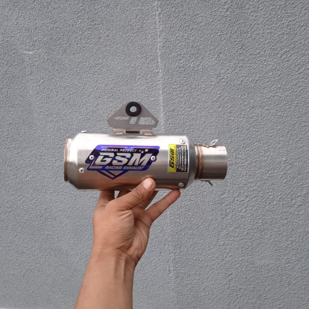 knalpot racing GSM only type GP 1 mini sarangan bor-boran 15cm free kardus