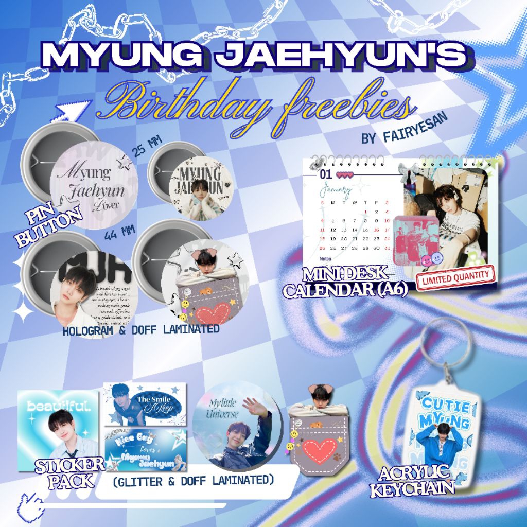 Myung Jaehyun's birthday freebies