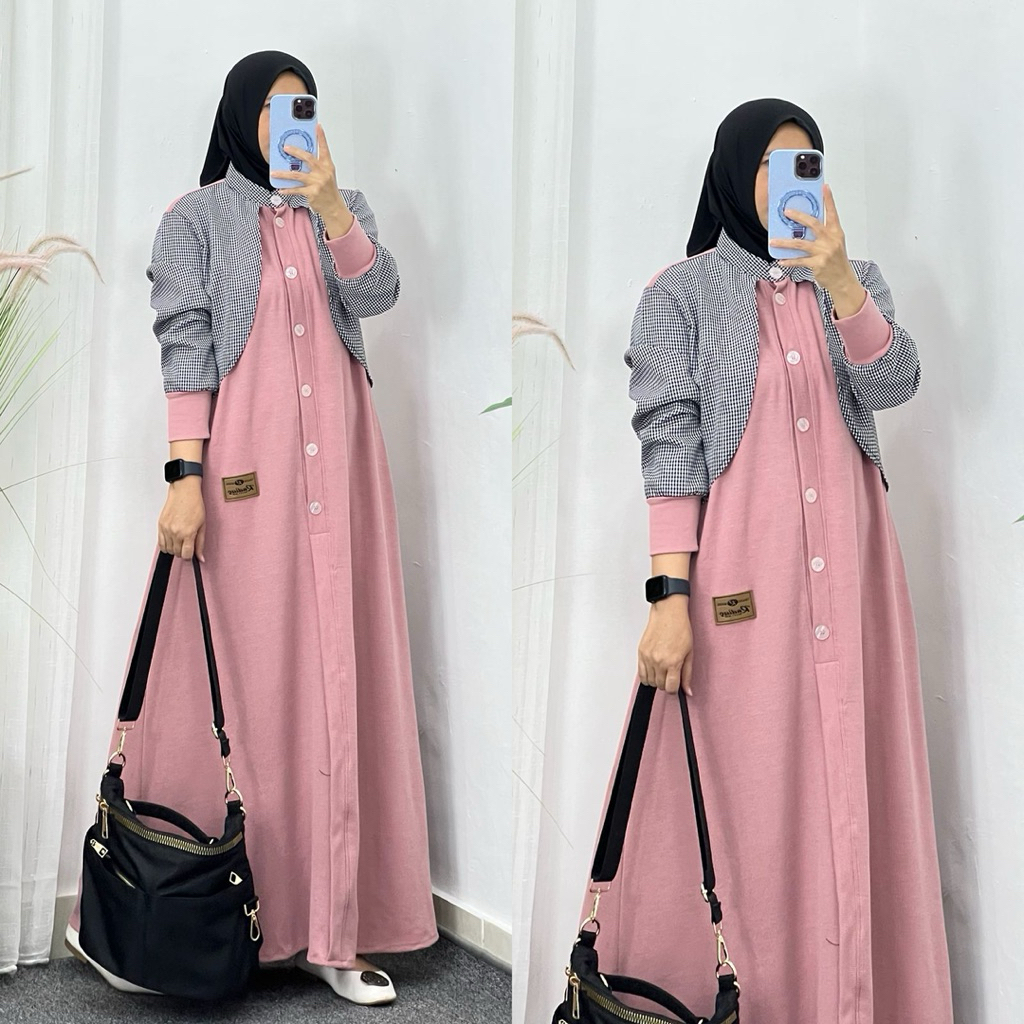 Fatina Dress / Gamis Knit mix Knit Dior / COD