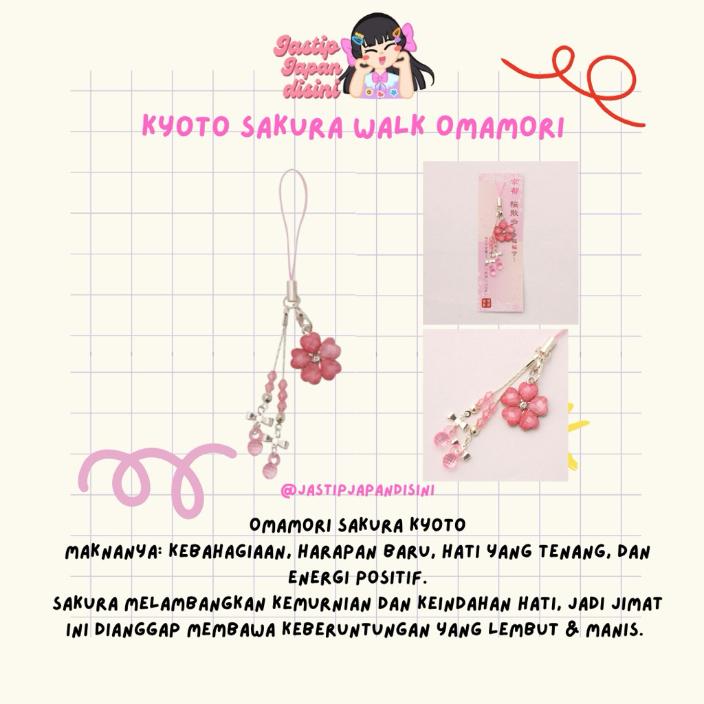 OMAMORI CHARM SAKURA KYOTO JAPAN
