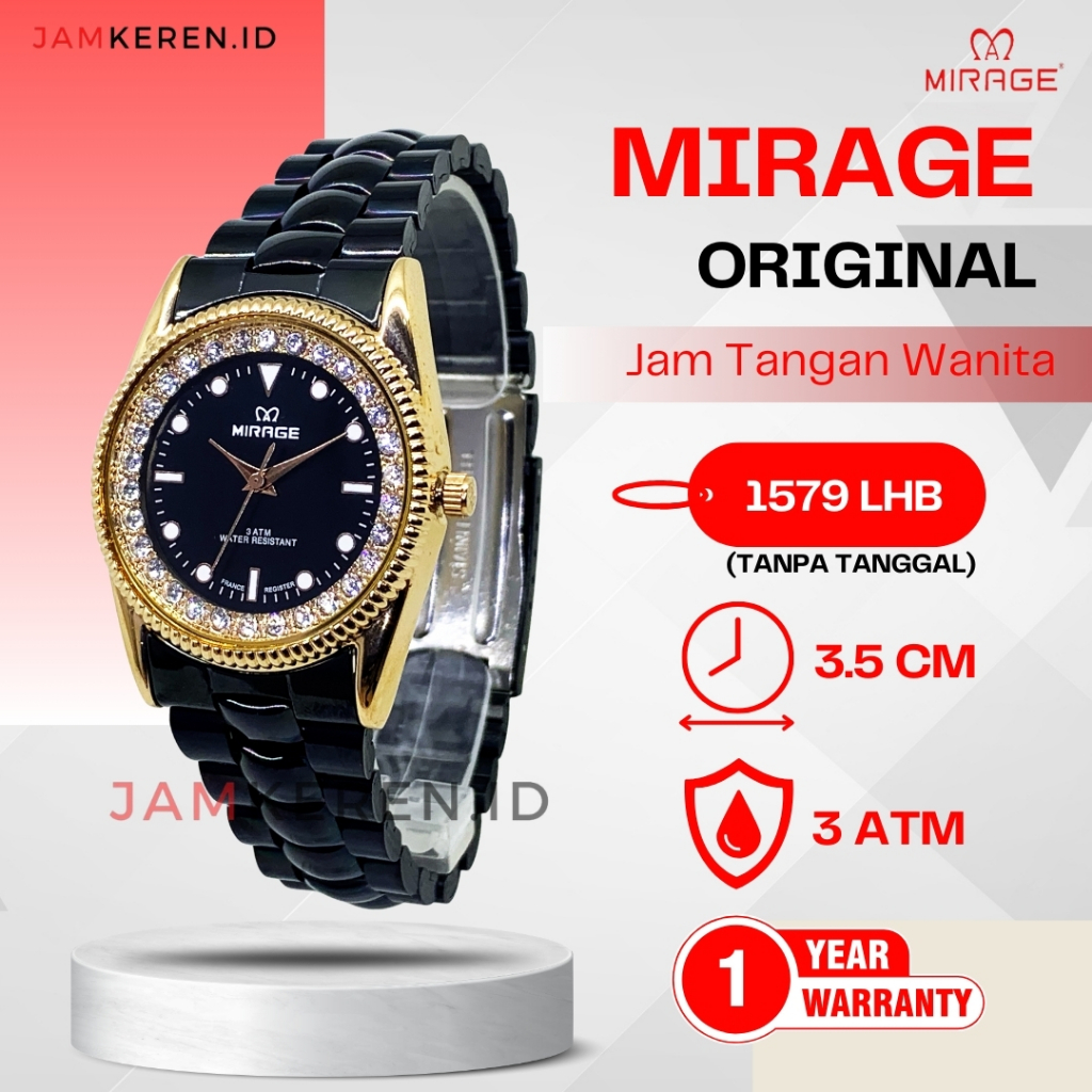 Mirage - Jam Wanita Elegan Mewah - Jam Tangan Mirage Wanita - RX 1579 1580 TANPA TANGGAL Original