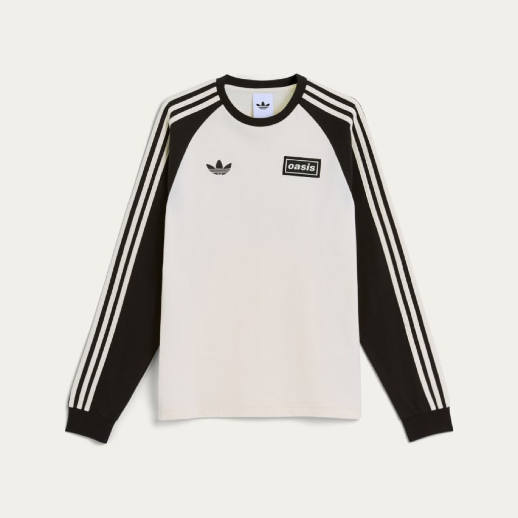 Adidas Originals x Oasis Tour 3-Stripes Longsleeve Tee Cream White (KK9120)