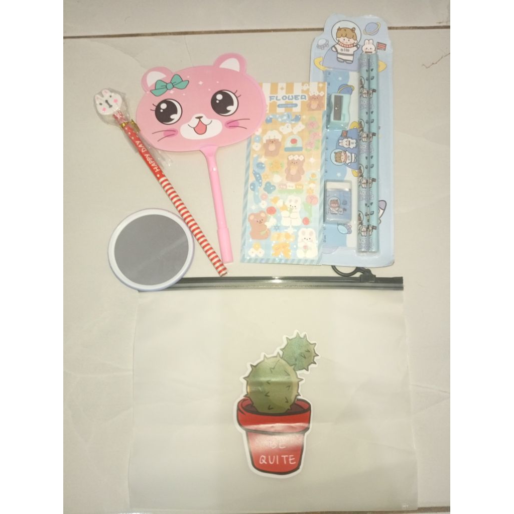 alat tulis 1 set untuk anak anak/ 1 set alat tulis anak anak /pensiun penghapus