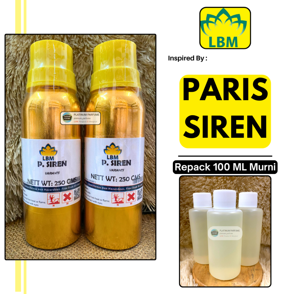 Bibit Parfum PARIS SIREN 100 ML MURNI By LBM Fragrance - LBM Fragrance / Paris Siren By LBM bibit pa