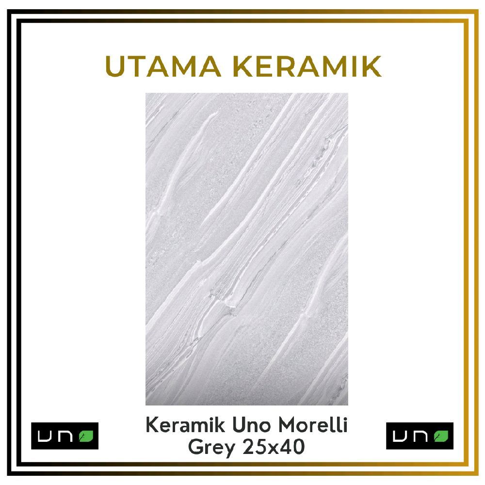 Keramik Uno 25x40 Morelli Grey - Keramik Dinding Abu Abu Motif Marble