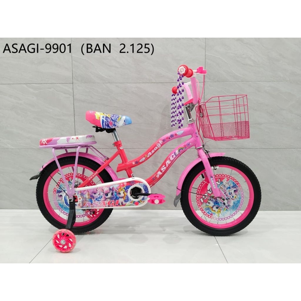 Sepeda mini anak 16 inch 5 SD 7 tahun karakter pony