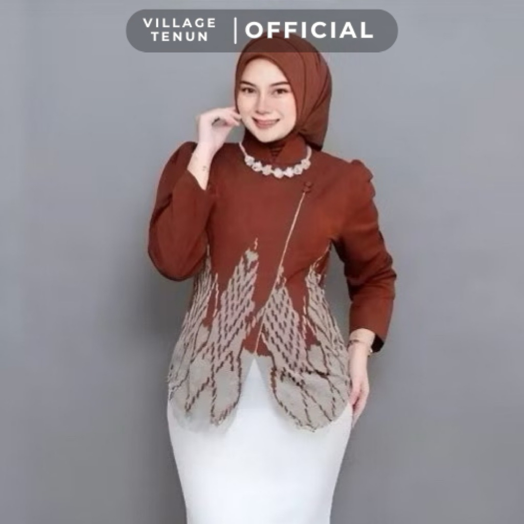 MAZA BLOUSE TENUN | ATASAN BATIK TENUN WANITA LAMARAN | BAJU LAMARAN