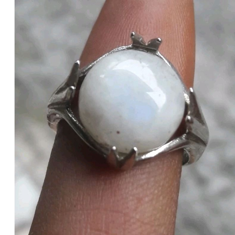 natural Biduri bulan ring polos