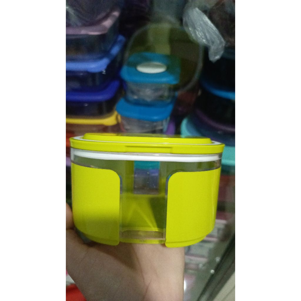 Window Canister Tupperware lime