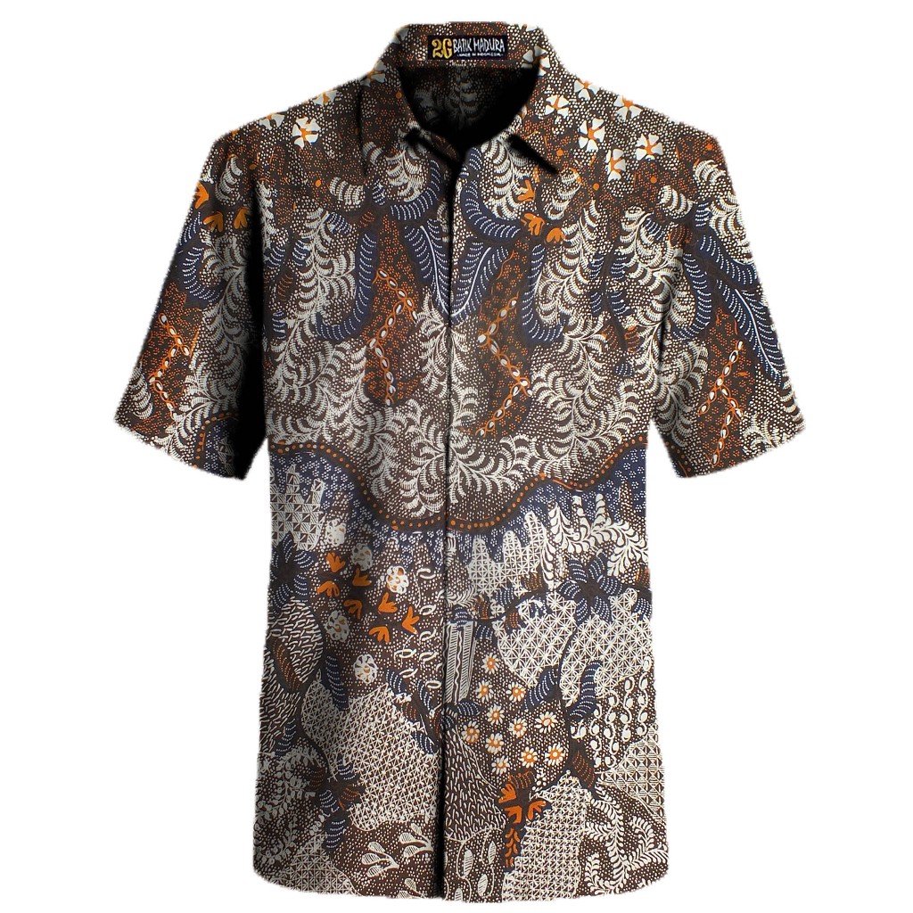 Kemeja Batik Tulis Madura Baju Batik Pria Lengan Pendek H125