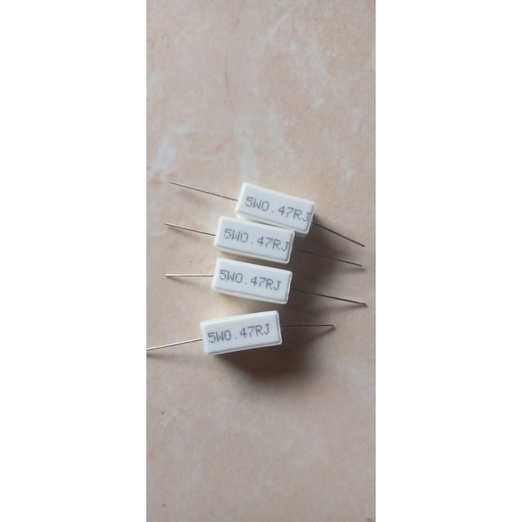 resistor kapur 5watt  0,47 ohm