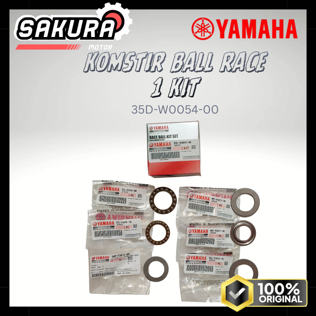 35D ORIGINAL YAMAHA KOMSTIR SET BALL RACE / 35D-W0054-00 / RX-KING