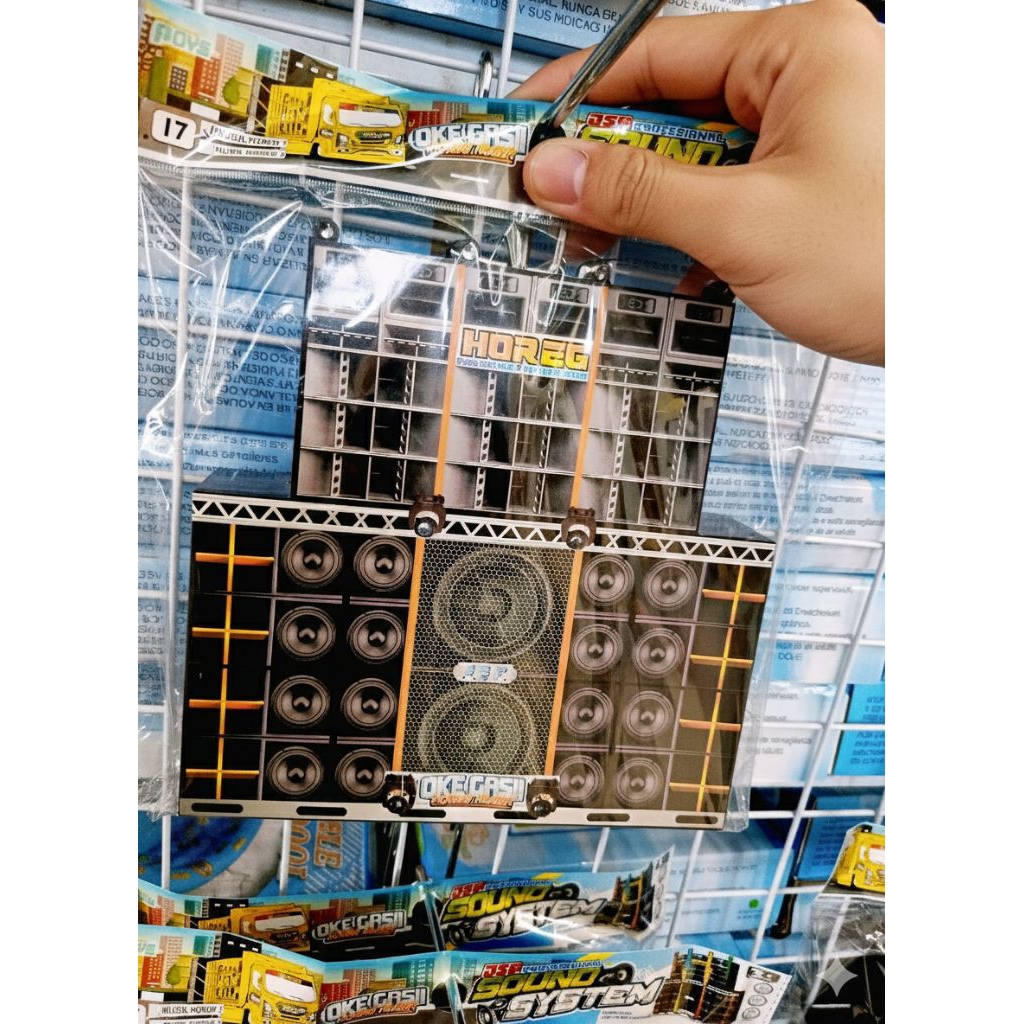 TERBARU Miniatur Sound Horeg OKE GAS + Lampu LED & Musik | Replika Sound System | Mainan