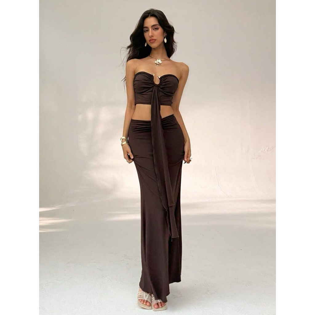 SHE’S IN BALI Sexy Top and Skirt Set | Baju Setelan Wanita Set Beachwear Party Resortwear