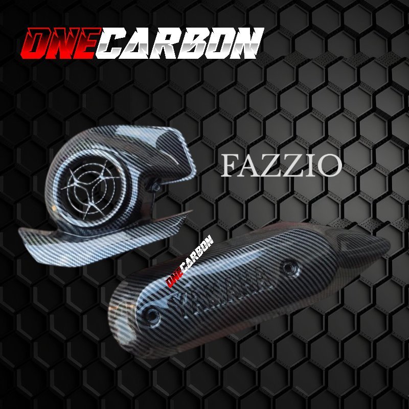 KIPAS FAZZIO CARBON DAN TUTUP KNALPIT FAZZIO CARBON 2 PCS Fazzio carbon wtp kipas Fazzio carbon cove