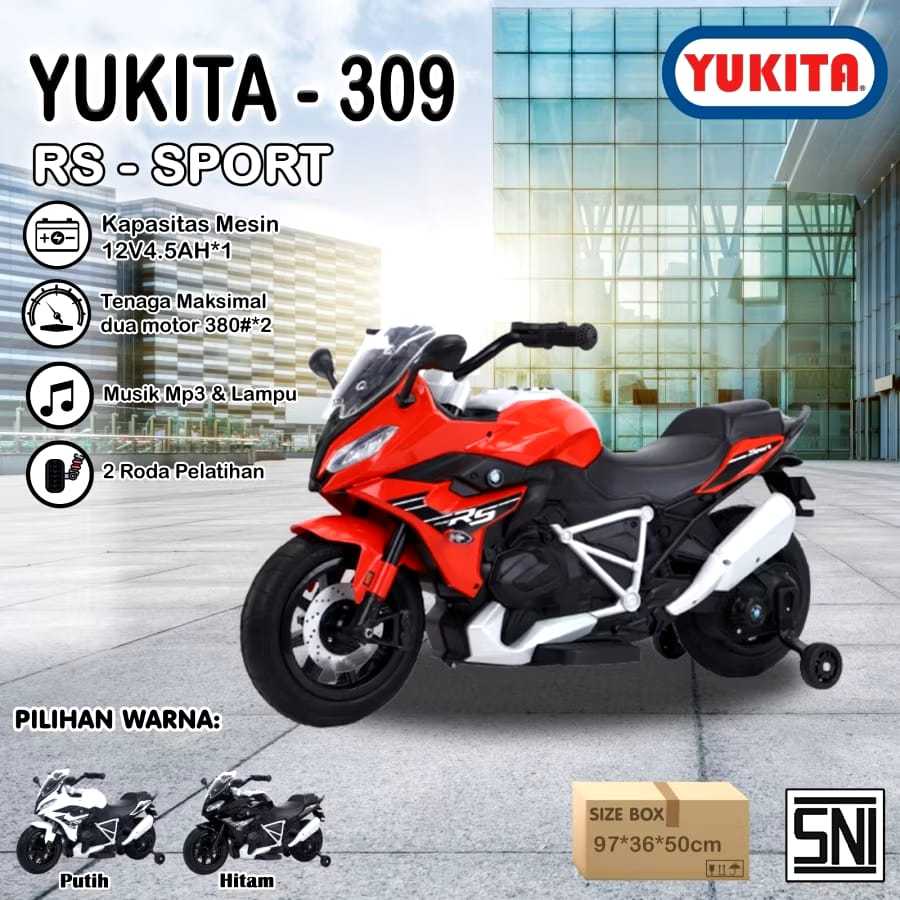 MAINAN MAENAN ANAK MOTOR BALAP MOTOR AKI MOTOR SPORT YUKITA 309 RS - SPORT