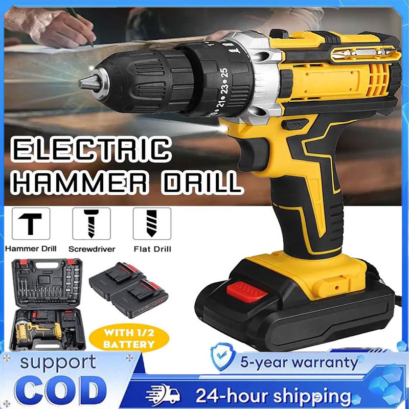 298V Bor Listrik Mesin Bor Impact Baterai Brushless Cordless beton profesional bor listrik alat bor 