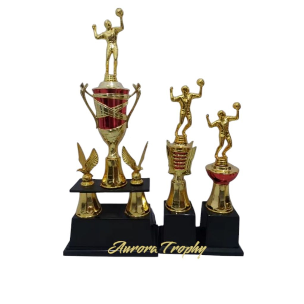 trophy piala bola voli juara 123 1 set