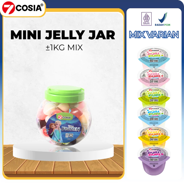 7COSIA Mini Jelly 1.5KG*4 Halal Frozen Cup Snack 7COSIA TOPLES MINI JELLY 1.5KG*4 - TOPLES CANTIK DE